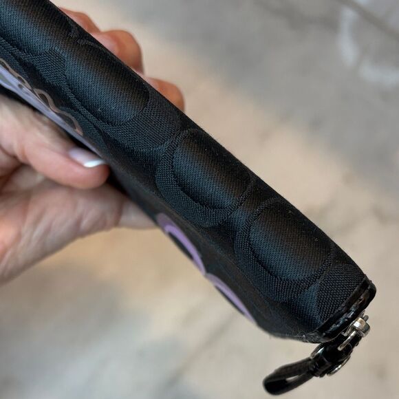 Coach Wallet Y2K Maralee Jacquard Signature Logo Full Zip Wallet - Picture 12 of 16